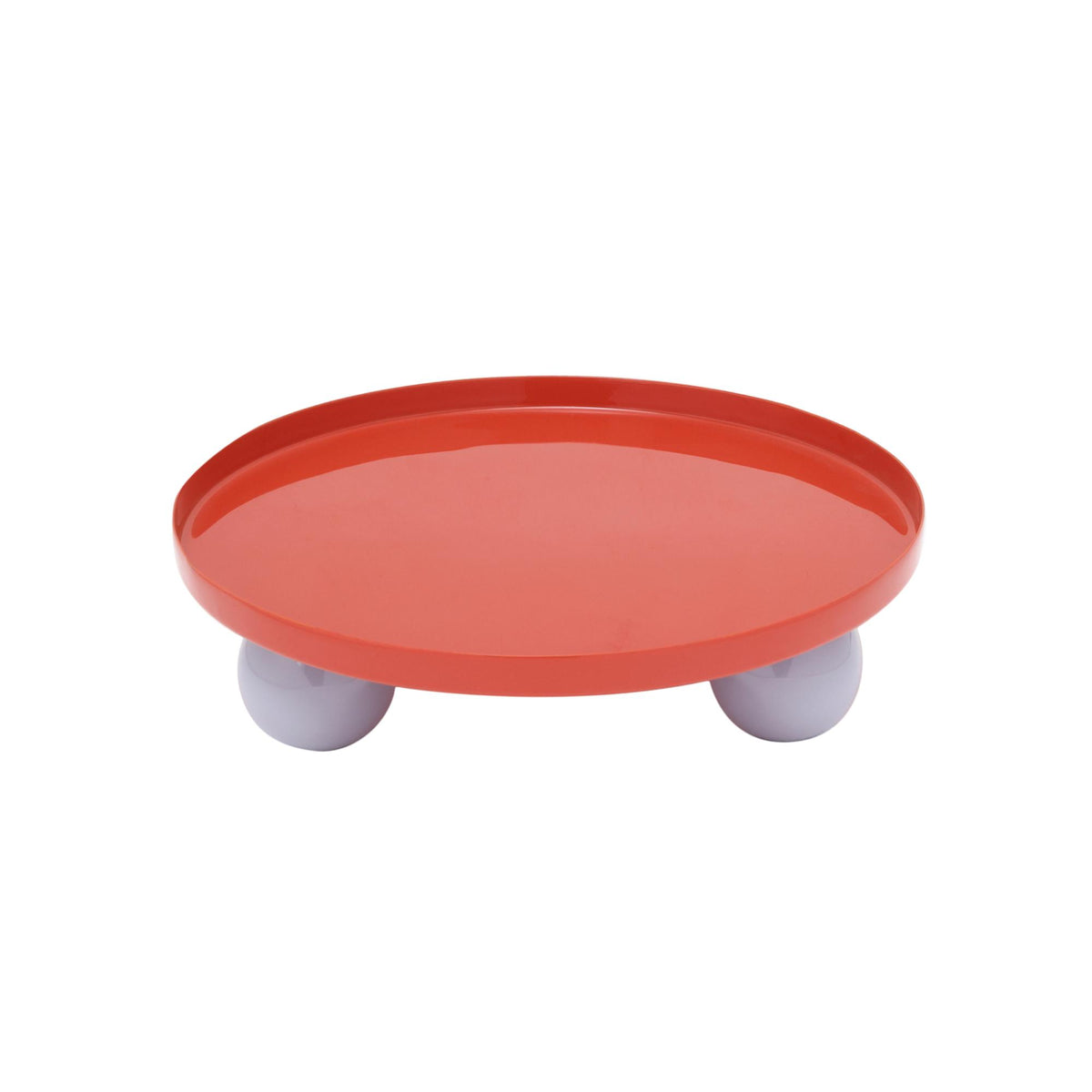Present Time dienblad Double Funky Round Large - rood - Ø25cm