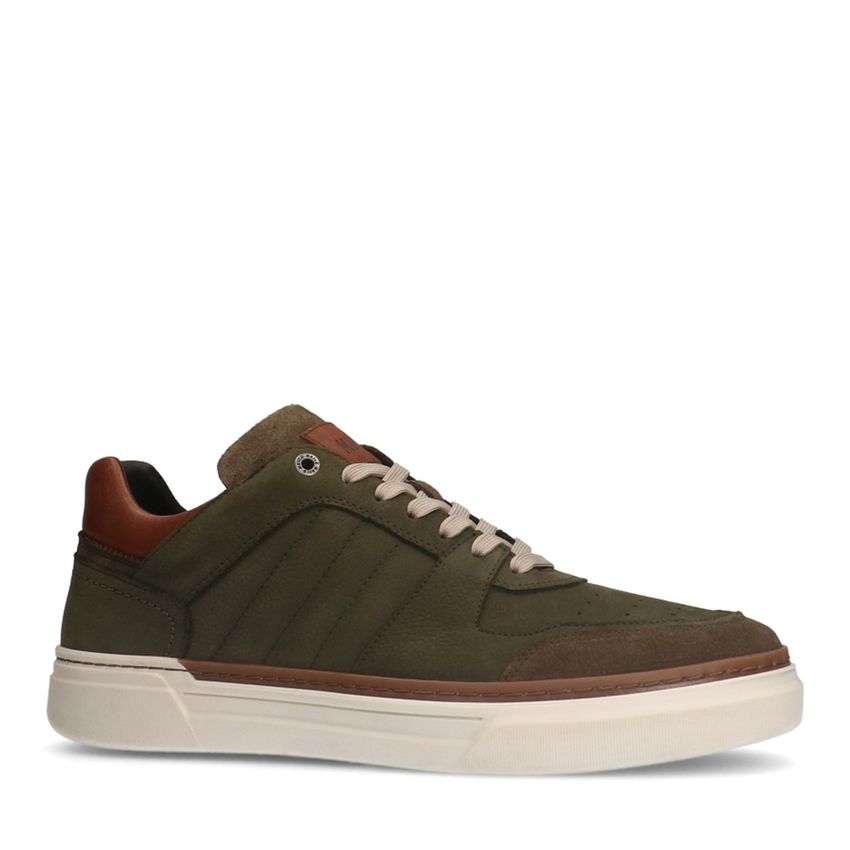 Manfield Khaki nubuck sneakers