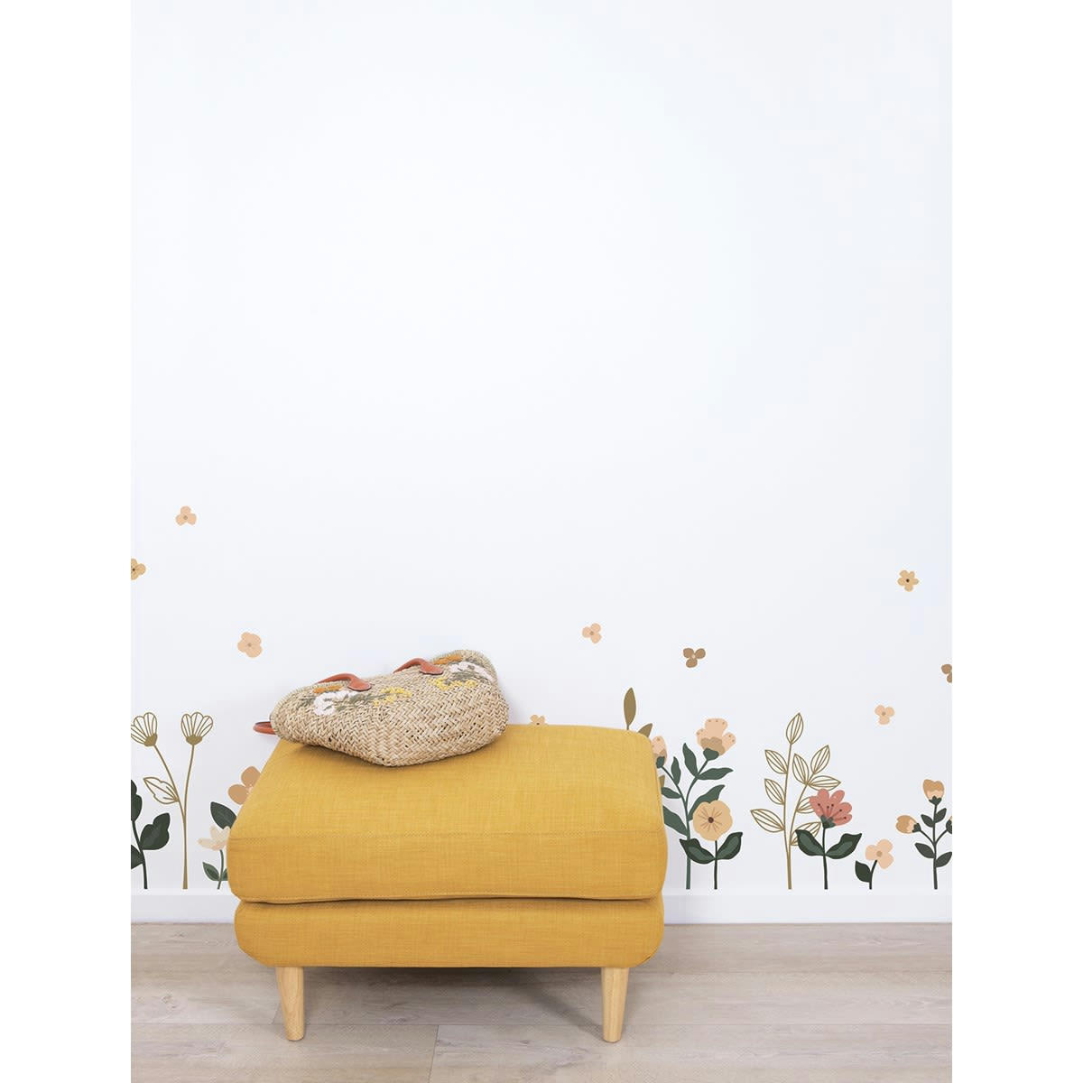 BLOEM - Stickers muraux grandes fleurs colorées en vinyle mat multicolore