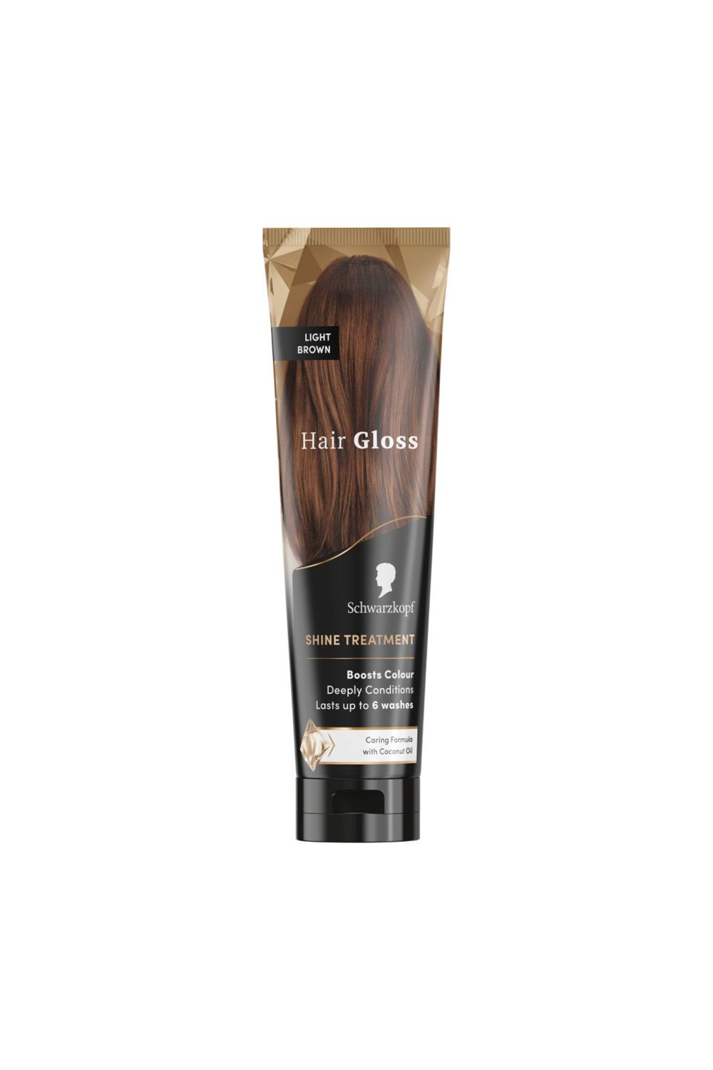 Schwarzkopf Hair Gloss' Shine Treatment Light Brown 150ml, 3 Pack