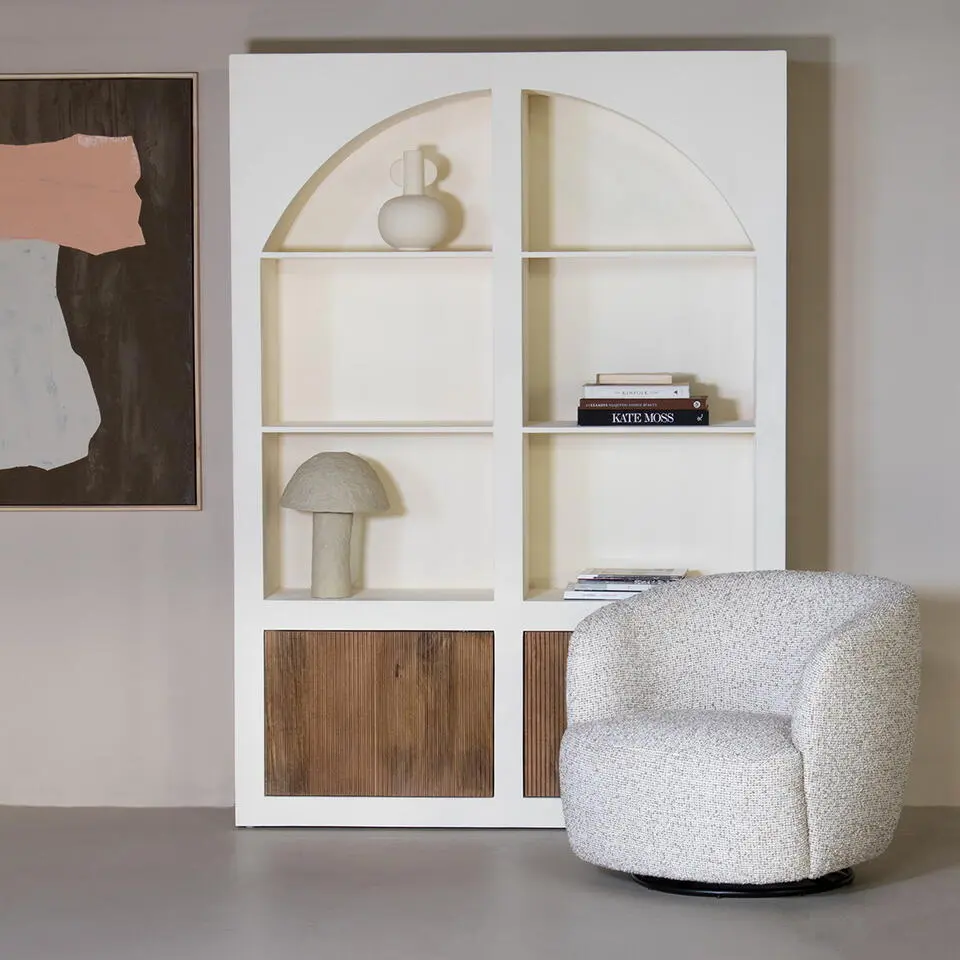 Vakkenkast Beige - 150x38x210cm - 8 Vakken - Min&eacute;