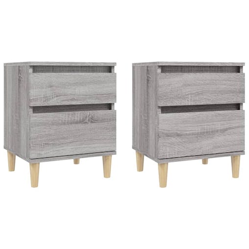 NNEVL Bedside Cabinets 2 pcs Grey Sonoma 40x35x50 cm