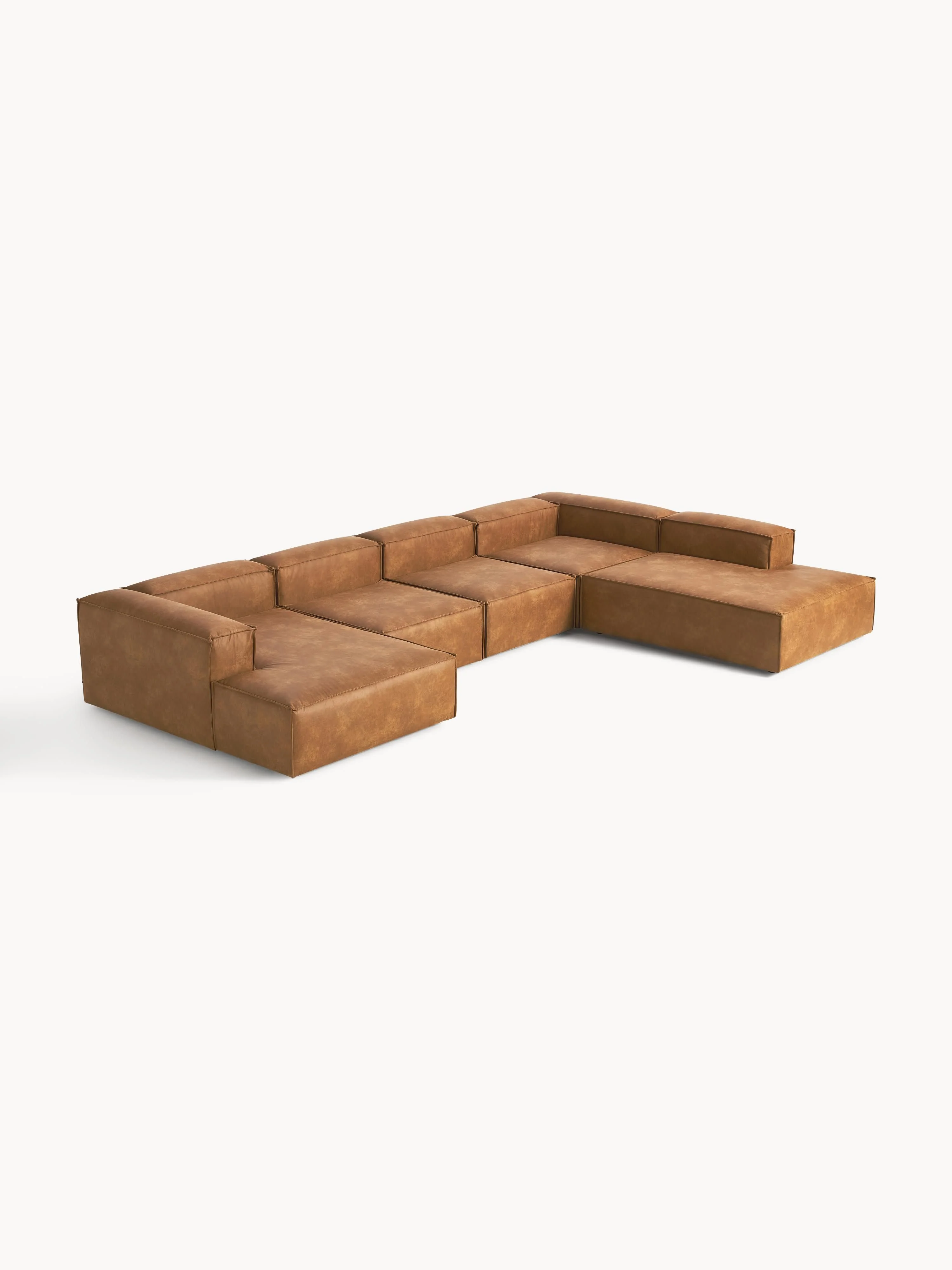 Modulares XL Sofa Lennon aus recyceltem Leder