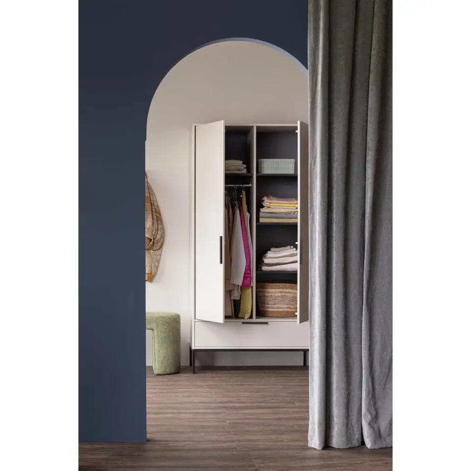 WOOOD Adam 2-deurs kast - Grenen - Dust - 200x100x53 cm