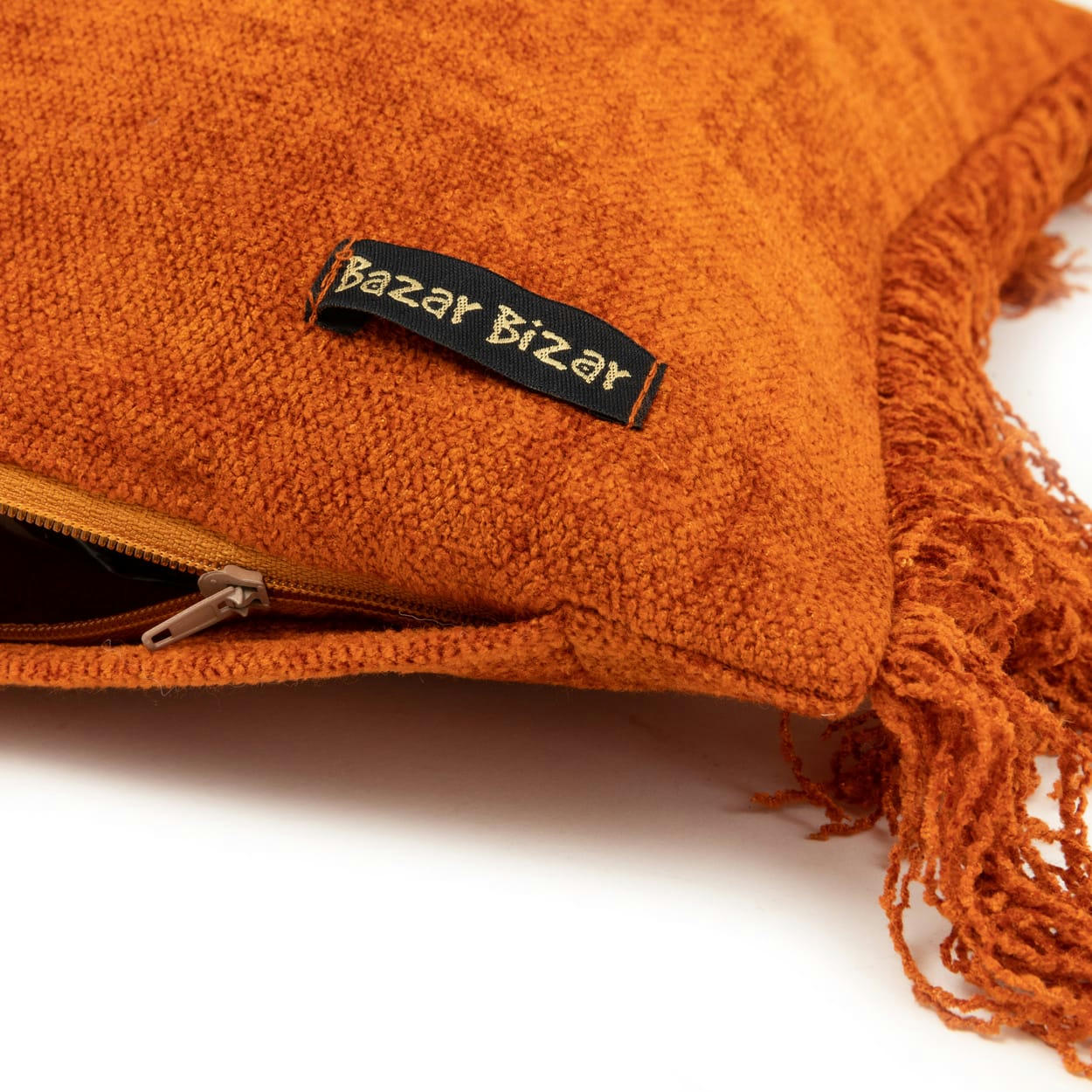 OH MY GEE - Coussin en velours orange 40x40