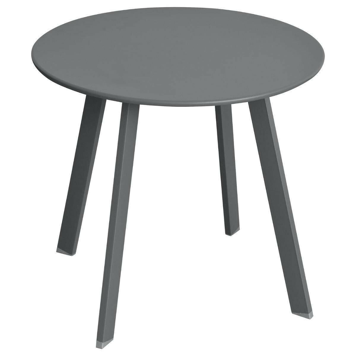 STOLIK OGRODOWY Saona grafitowy 50x45cm OKRĄGŁY