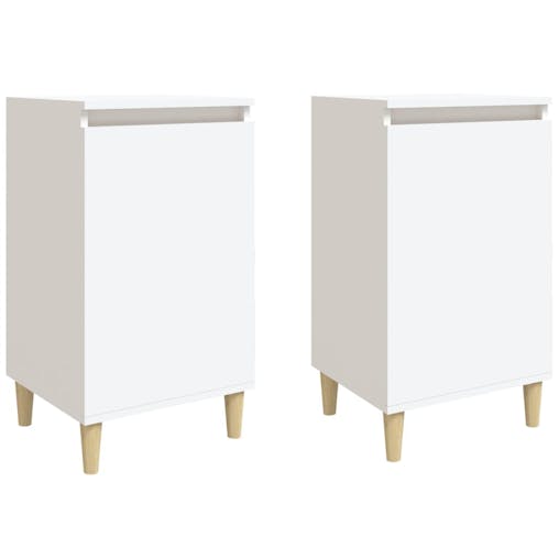 NNEVL Bedside Cabinets 2 pcs White 40x35x70 cm Engineered Wood