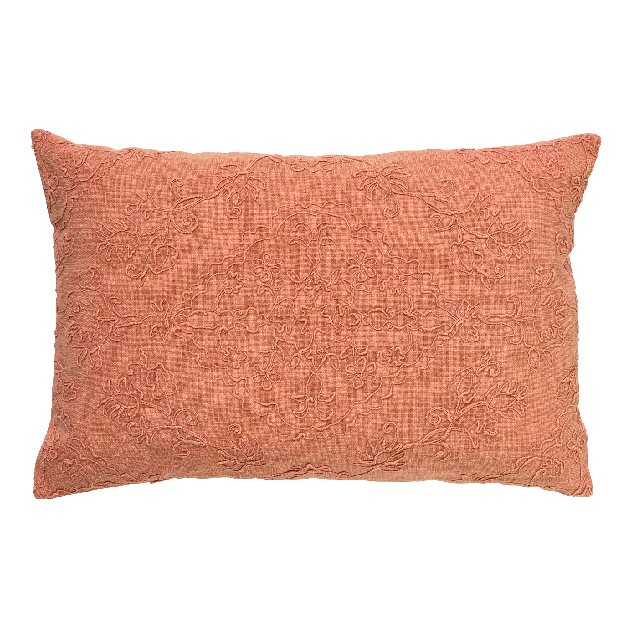 EVY - sierkussen 40x60 cm - 100% katoen - Muted Clay - roze