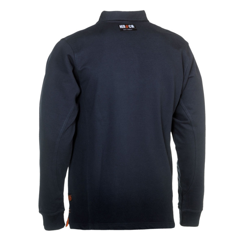 Polo à manches longues Troja bleu marine XXL HEROCK
