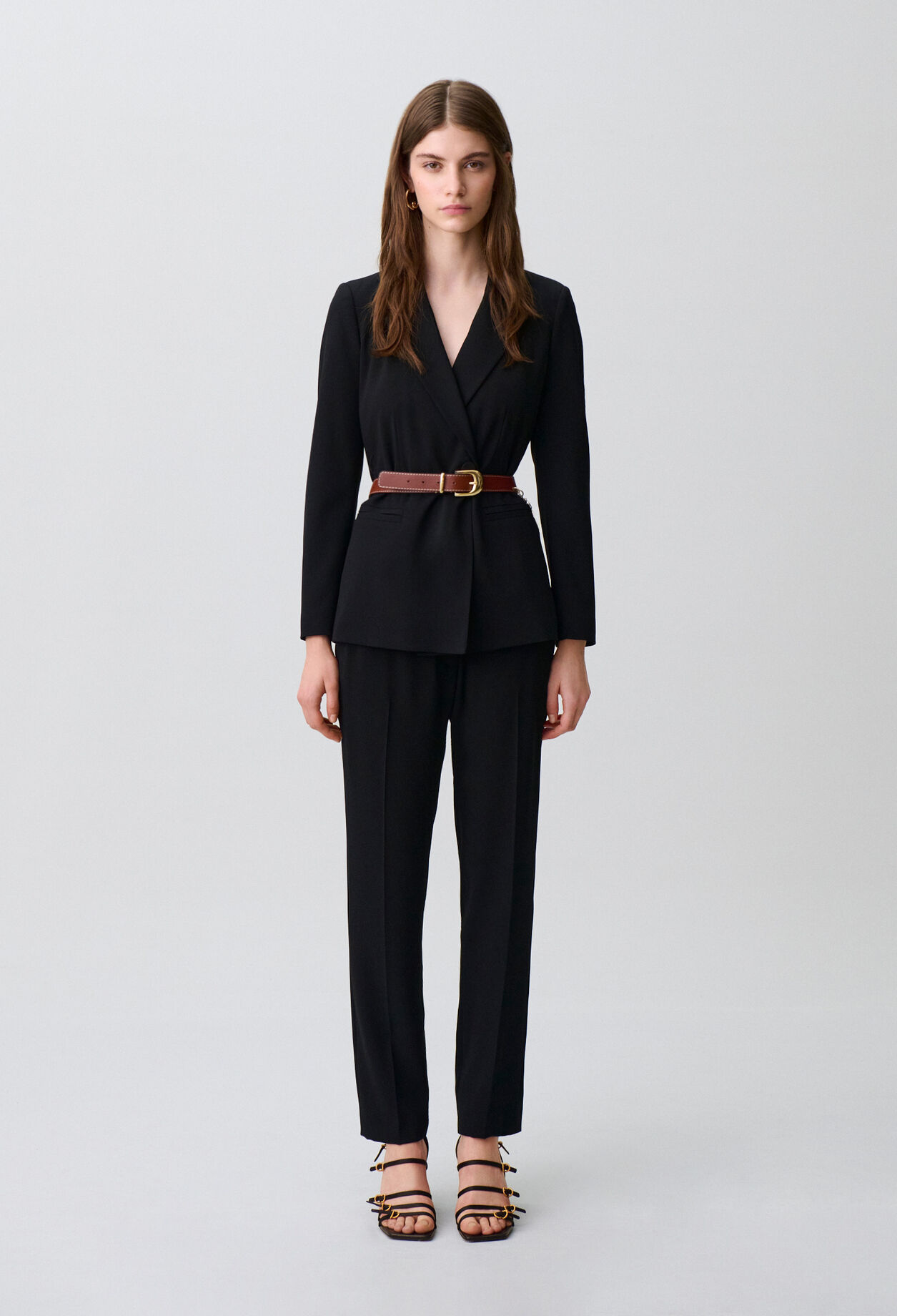 Veste tailleur ceinturée