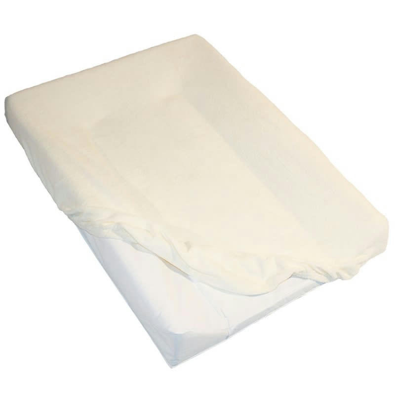 - Housse de matelas à langer bébé beige en coton 50x70 cm