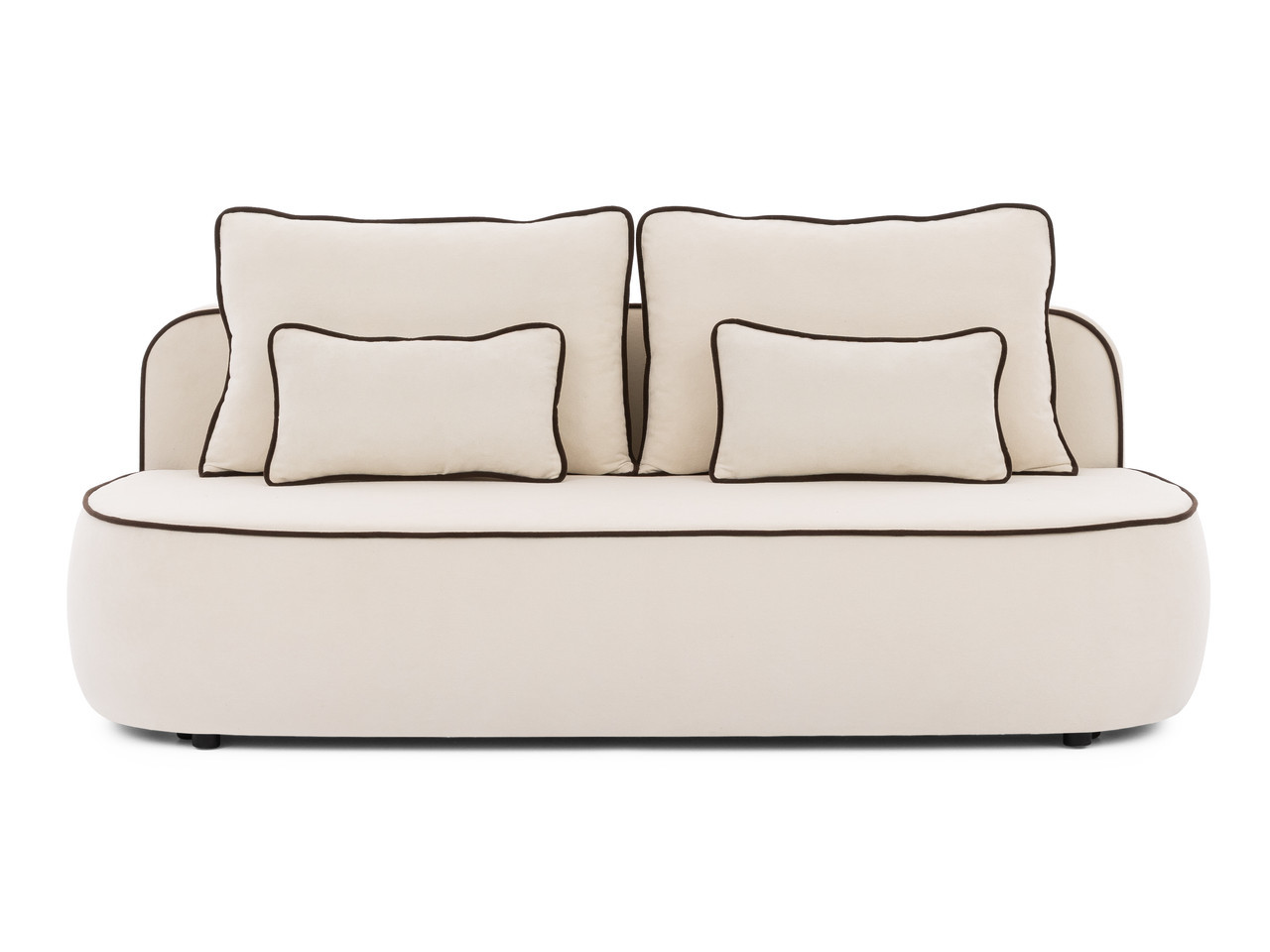 Ropez Saga Kids sofa z funkcją i pojemnikiem tkanina plusz biały