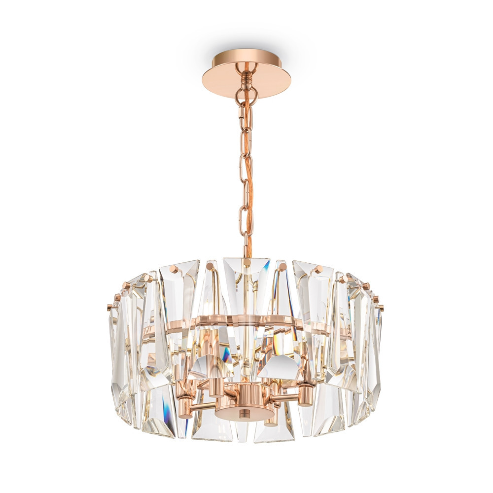 Lampa wisząca mosiężno-złota PUNTES 4xE14x60W wym: 66,8x38x38 cm Maytoni
