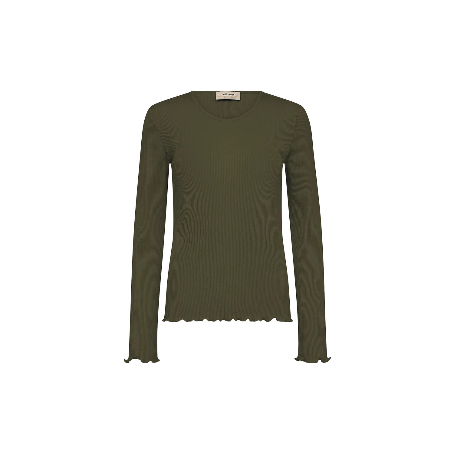 MMElaine Seamless Silk O-LS Tee, olive night