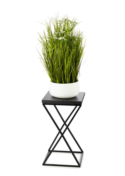 Kwietnik stojący 40 cm z blatem MDF LOFT metalowy
