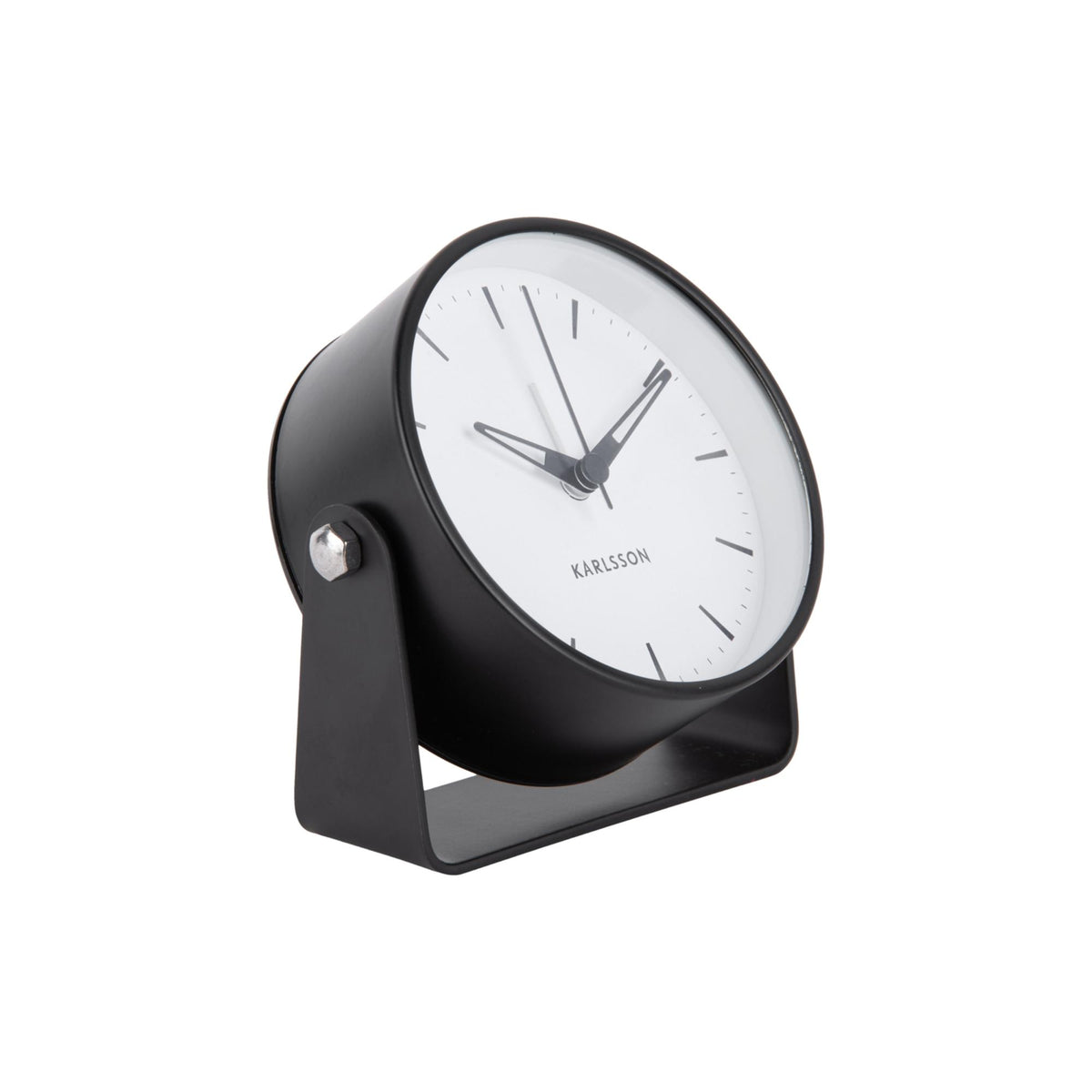 Karlsson wekker Calm - zwart - Ø9.5cm
