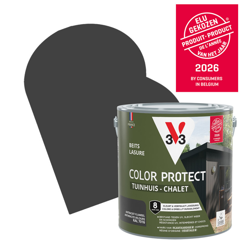 Lasure pour chalet Color Protect anthracite 2,5 L V33
