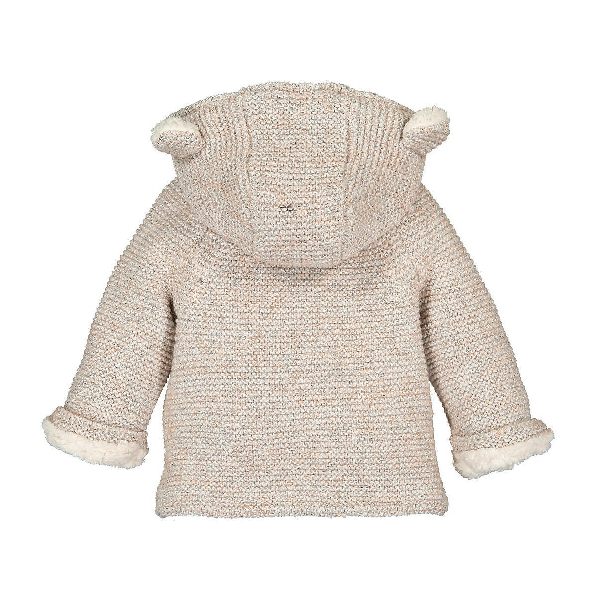 Gilet à capuche en tricot chaud et maille peluche