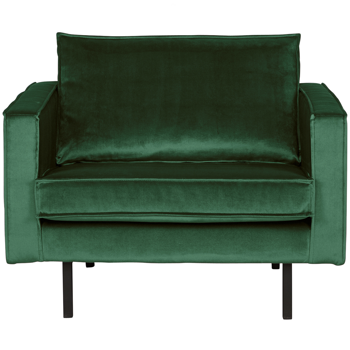 WOOOD fauteuil Rodeo - Velvet - Green Forest - 85x105x86
