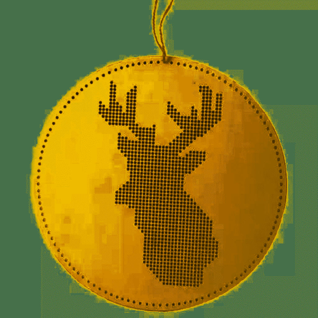 - Suspension en bois à broder - Tête de cerf 22 x 22 cm E