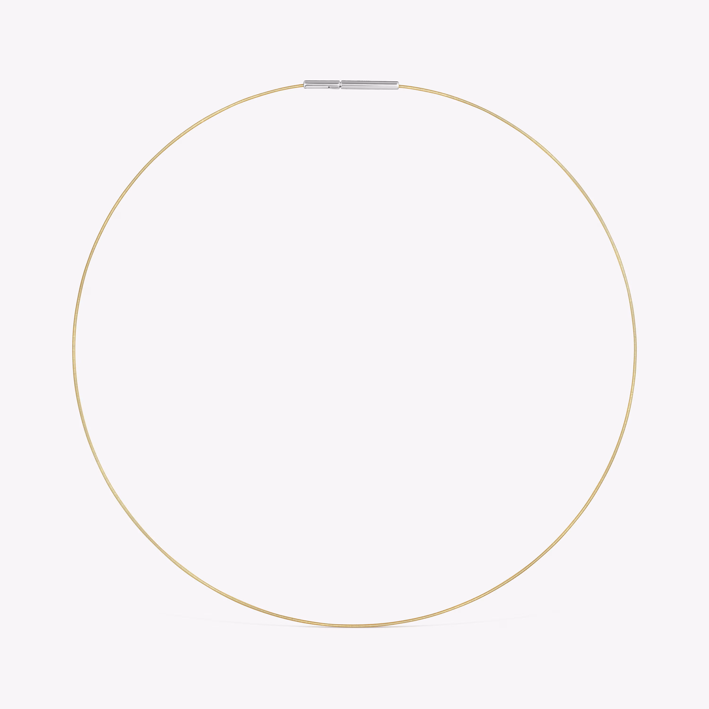 Collar de oro y acero Mesh Tube