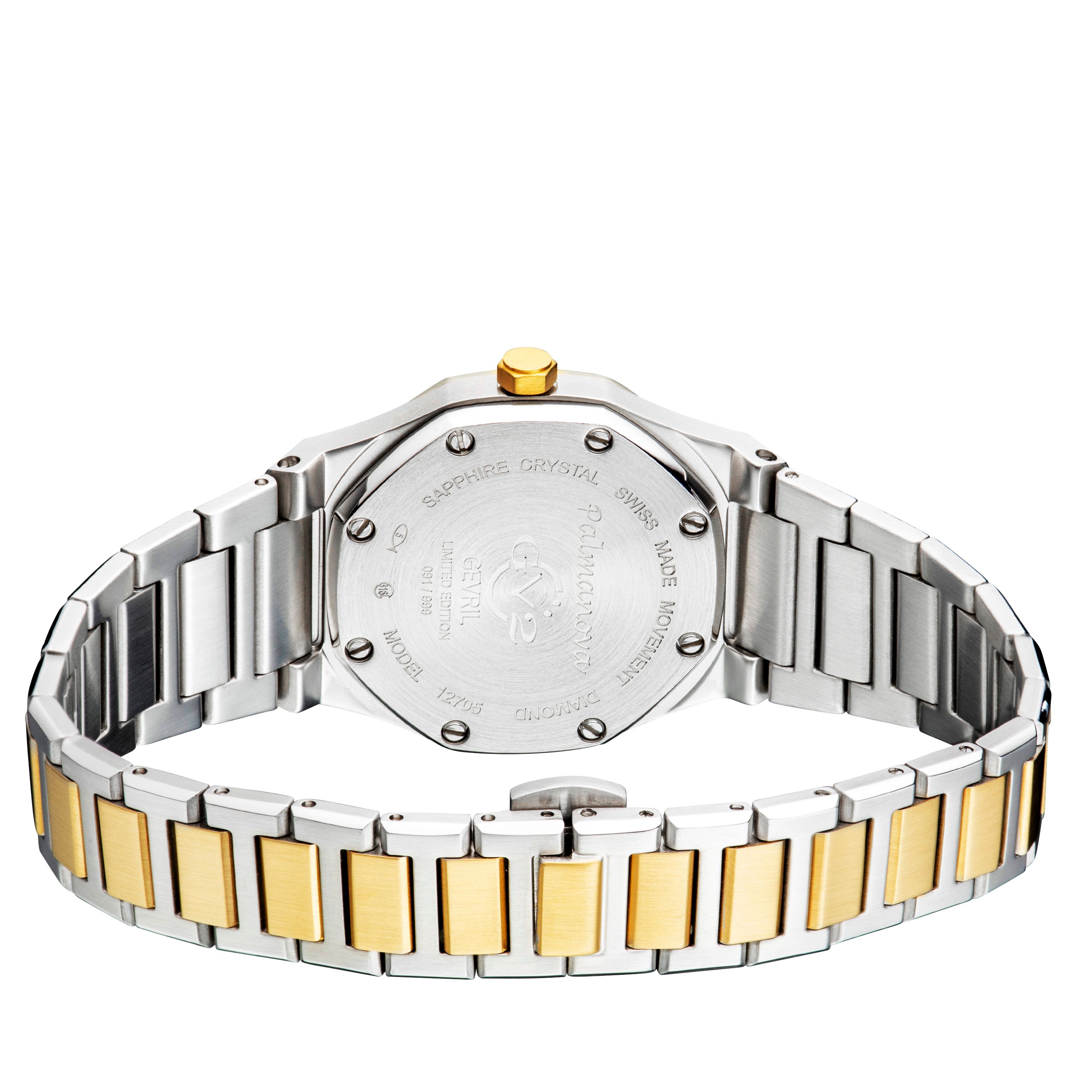 GV2 Palmanova Blue Dial two tone yellow gold Swiss Quartz  Watch