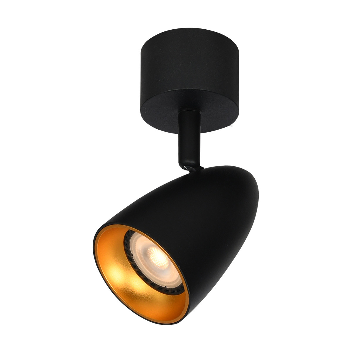 Spot reflektor okrągły czarno-złoty TINO 1xGU10x10W IP20 Italux