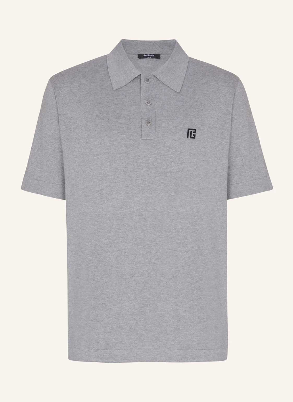 BALMAIN Besticktes Poloshirt aus Baumwolle