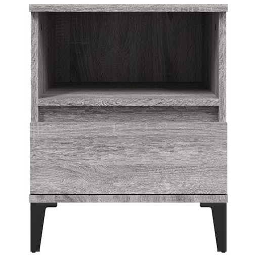 NNEVL Bedside Cabinets 2 pcs Grey Sonoma 40x35x50 cm
