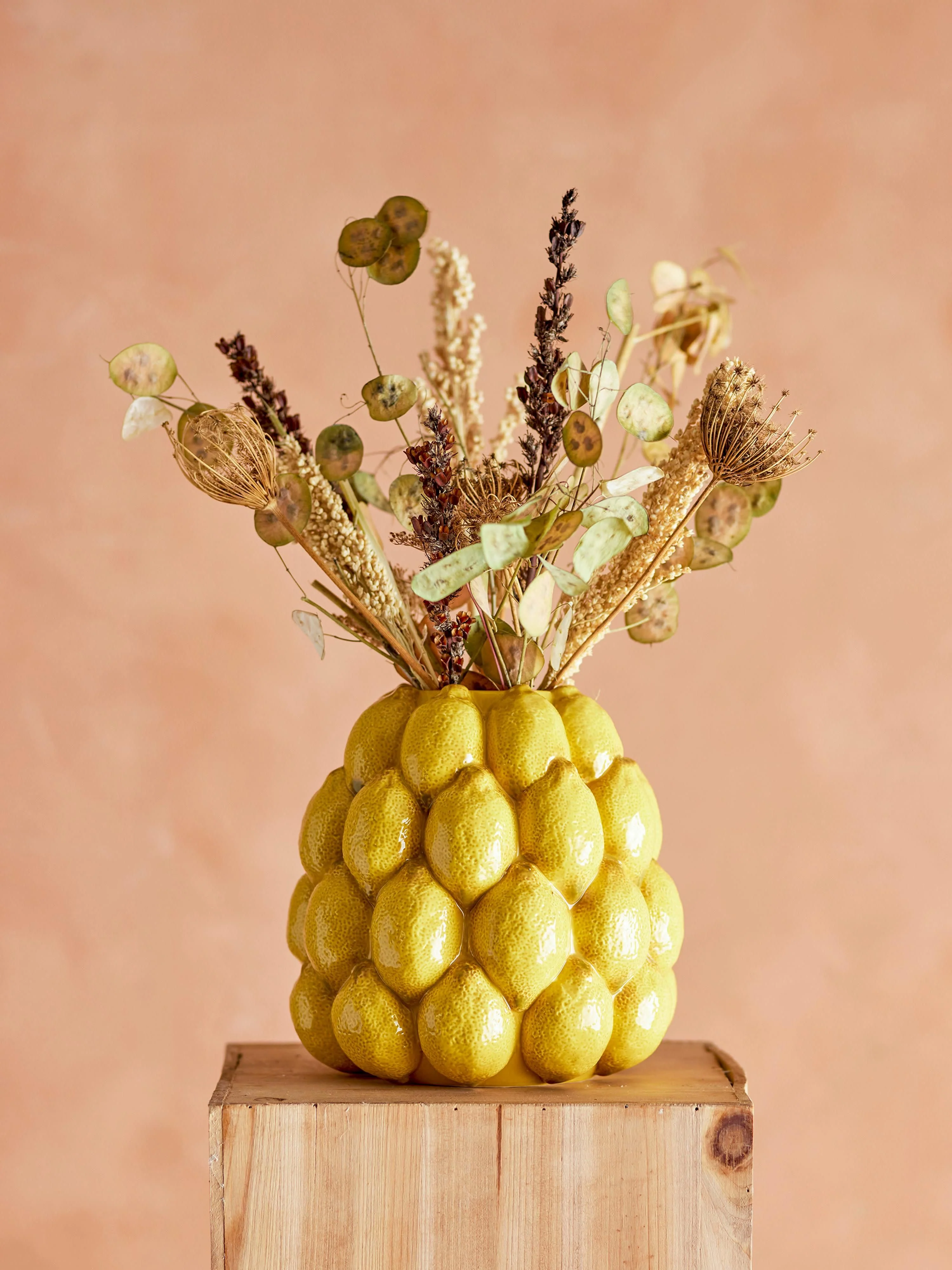 Handgefertigte Vase Limone, H 22 cm