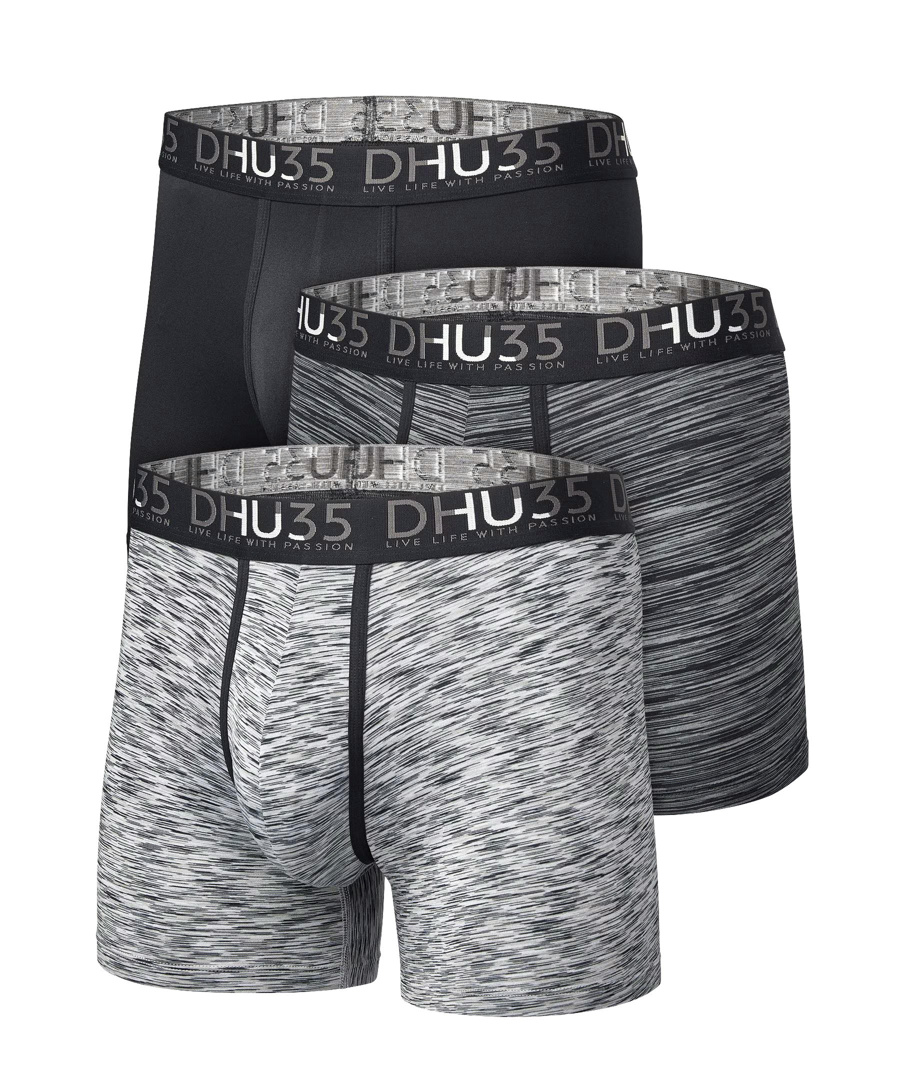 Denver Hayes Men's 3 Pack Microfibre Space Dye Boxer Briefs Underwear