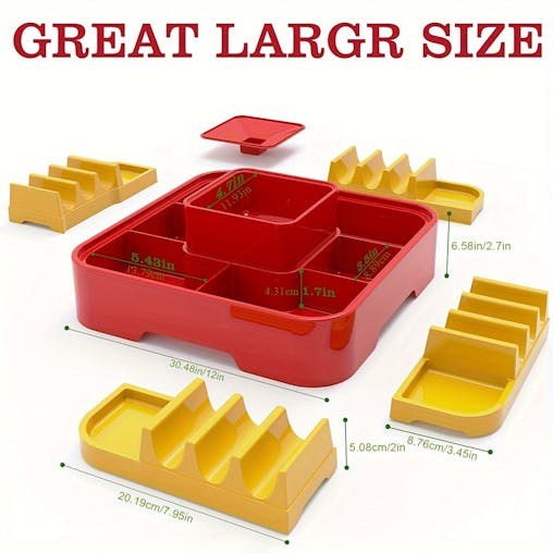 NNETM Taco Plate Set with 12 Holders