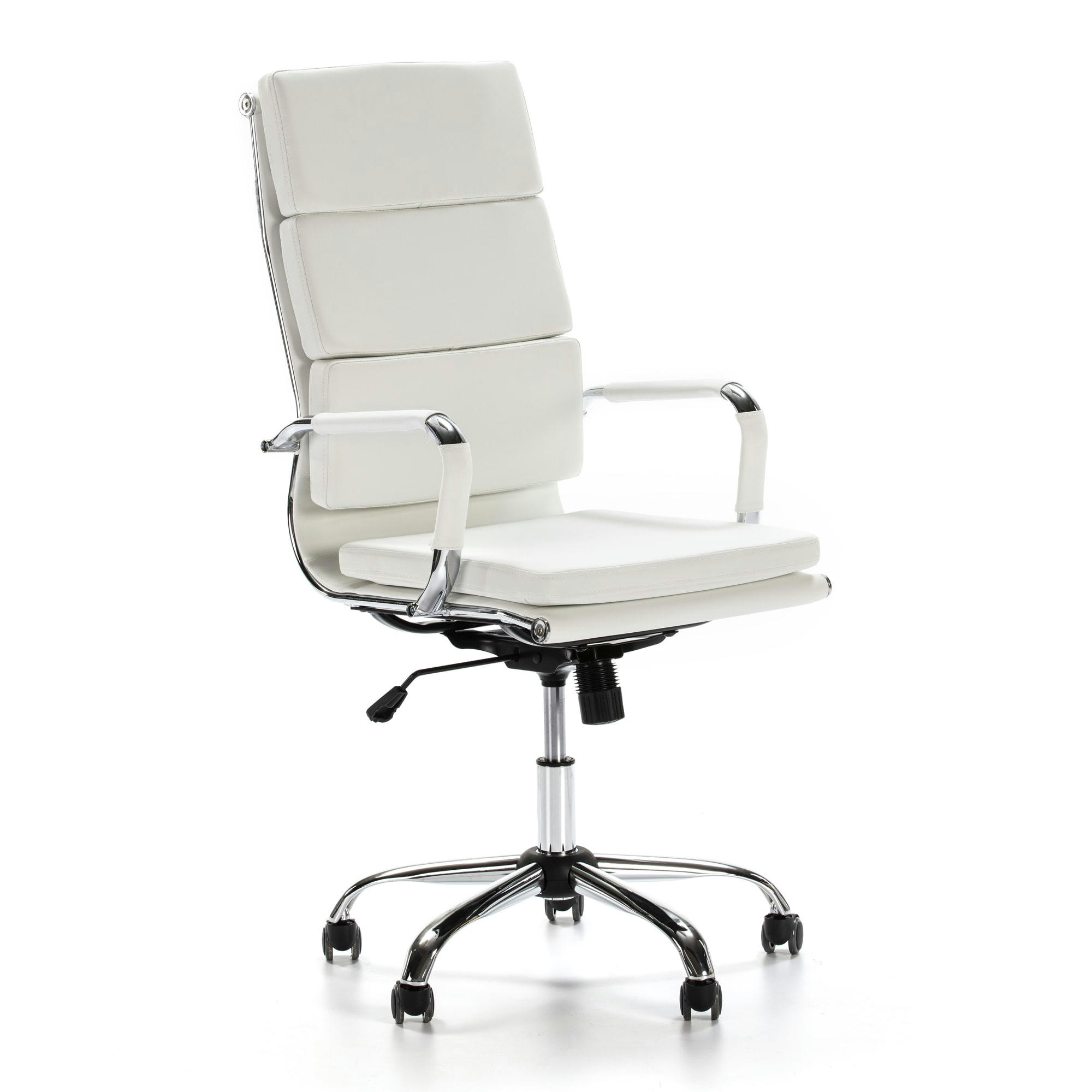 MORGAN - Fauteuil de bureau inclinable blanc, cuir synthétique