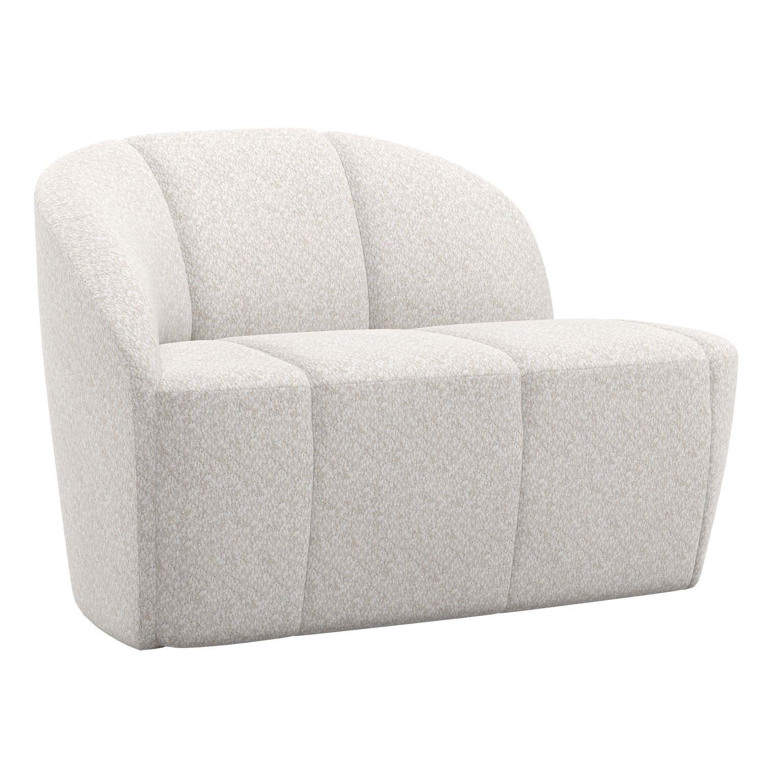 WOOOD 2-zits bankje links Mojo - Wollig - Ecru - 73x112x77