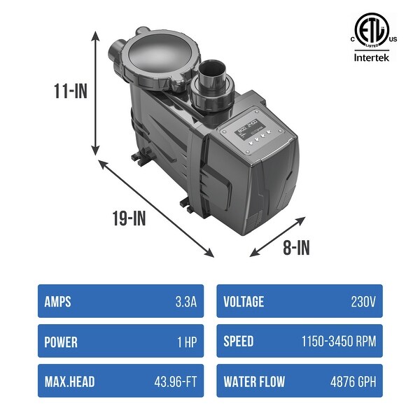 FlowXtreme PRO VS 230V Variable Speed In-Ground Pool Pump