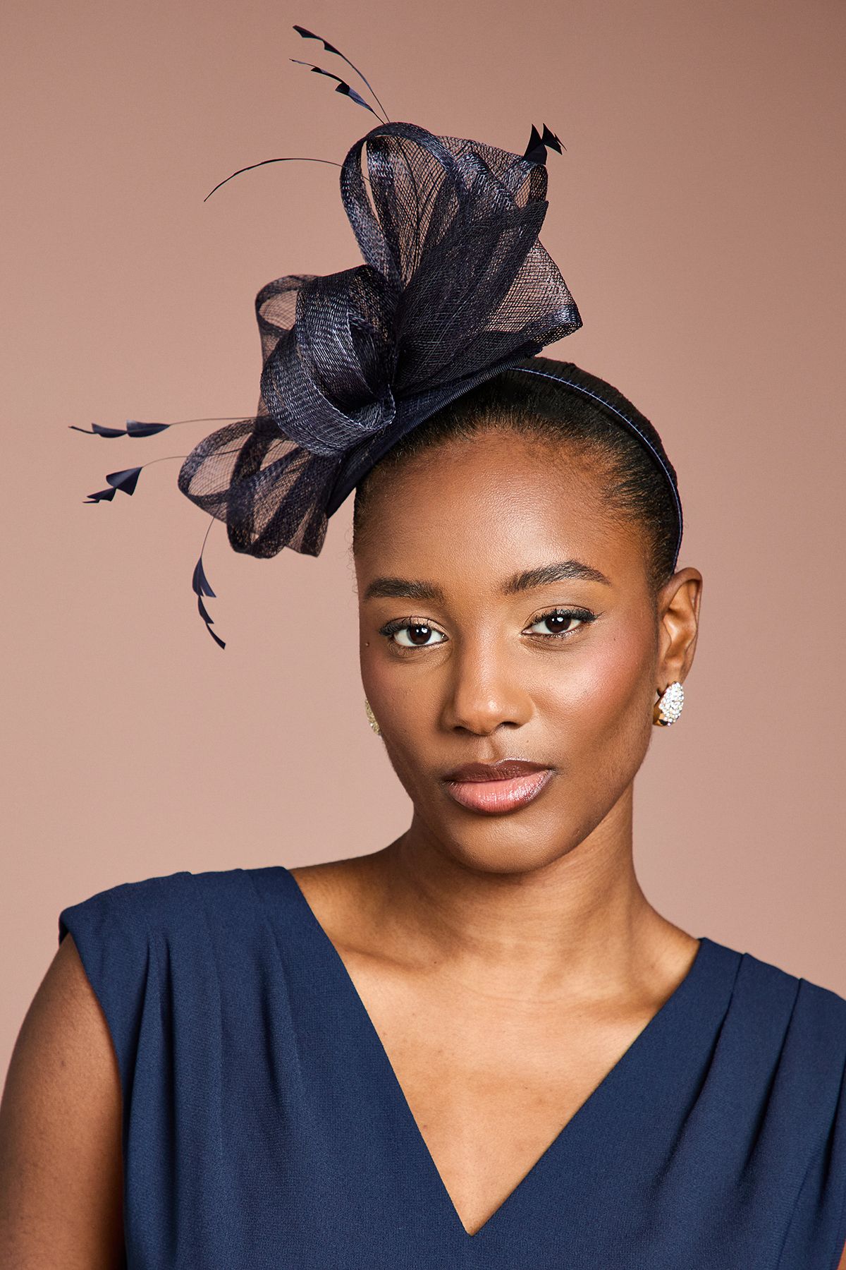 Coast Bow and Feather Fascinator