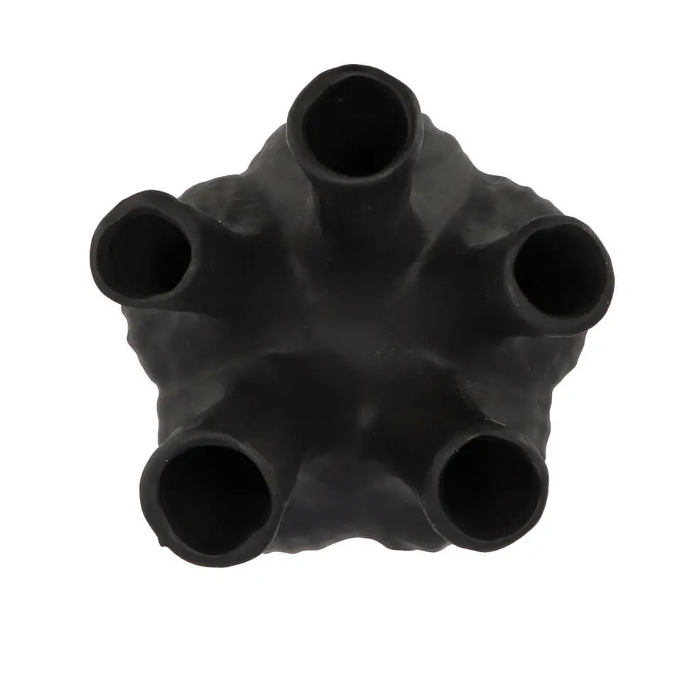 DK Design vaas Aglio - tulpenvaas - mat zwart - D17 x H20 cm