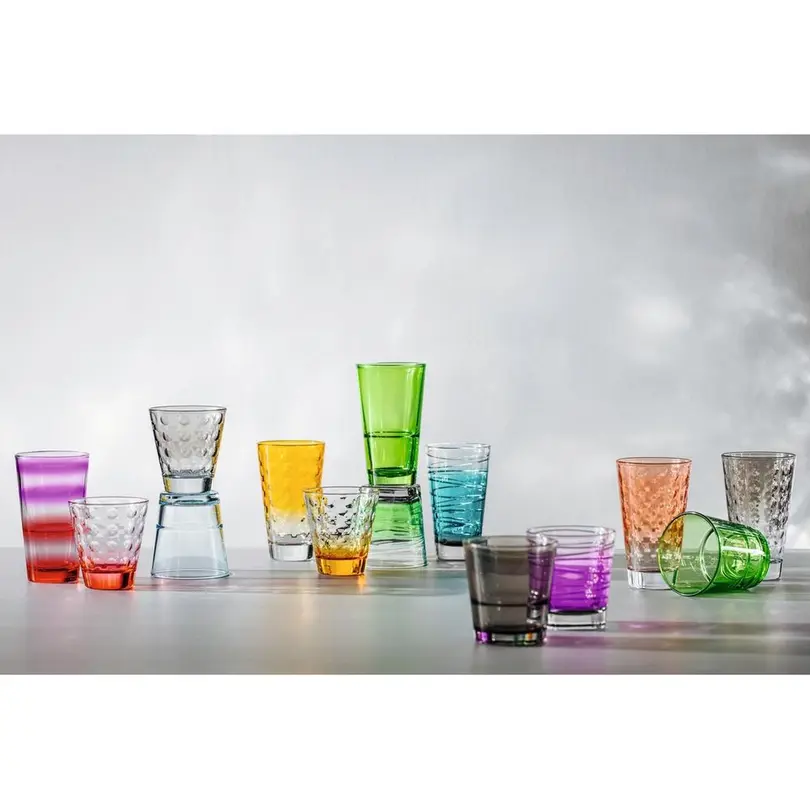 Longdrinkglas 6er-Set Optic Pastell