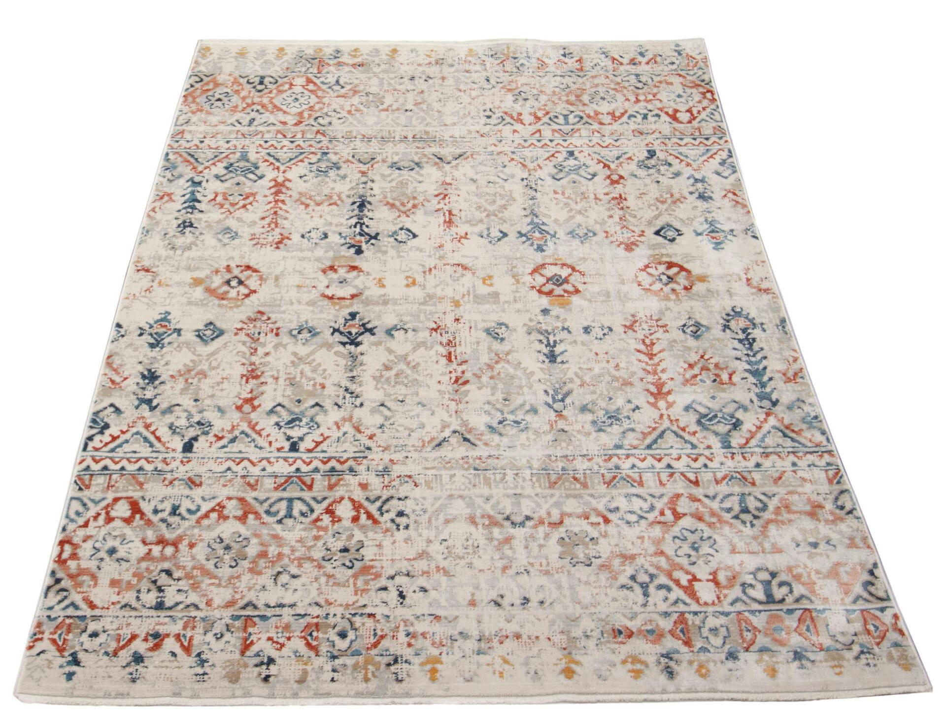Hanna Rectangular Persian Polypropylene Indoor Area Rug, Ivory, 8-ft x 10-ft