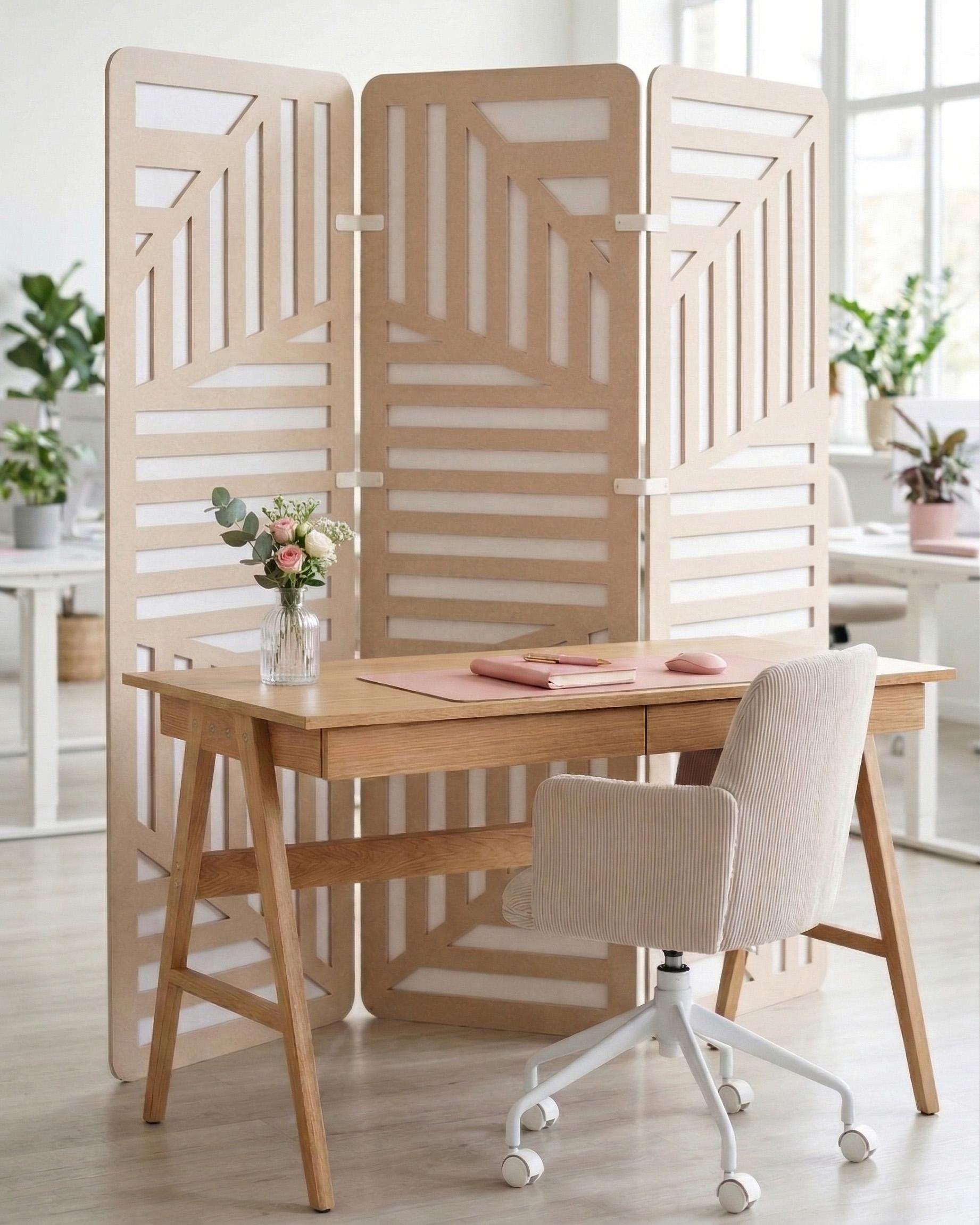 Office Divider FUTURA 180 x 180 cm Beige
