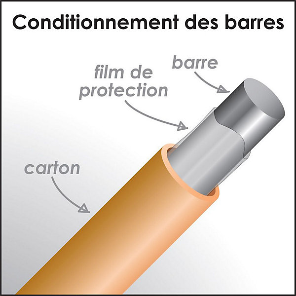 Barre diam. 12 mm - Longueur 2000 mm - Inox 304 GR320