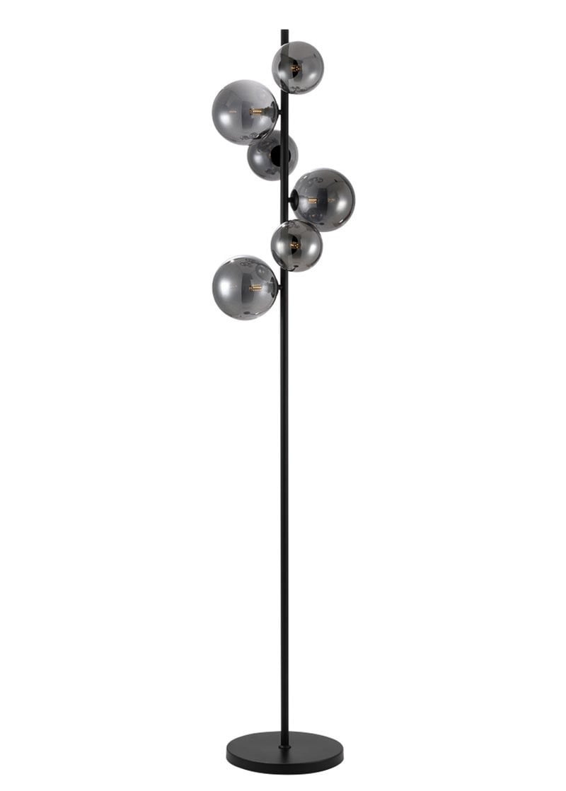 Freelight vloerlamp Calcio - 6 lichts - 45 x 170  cm - zwart