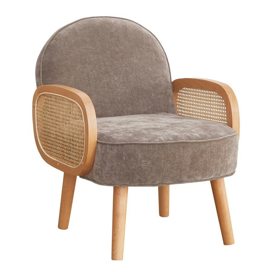 DORIS - Fauteuil design en tissu marron
