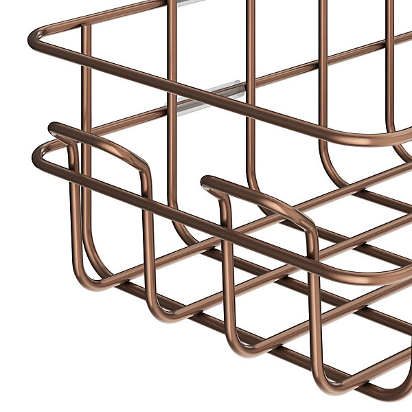 Panier de douche filaire L en acier inoxydable cuivré Cavally GoodHome