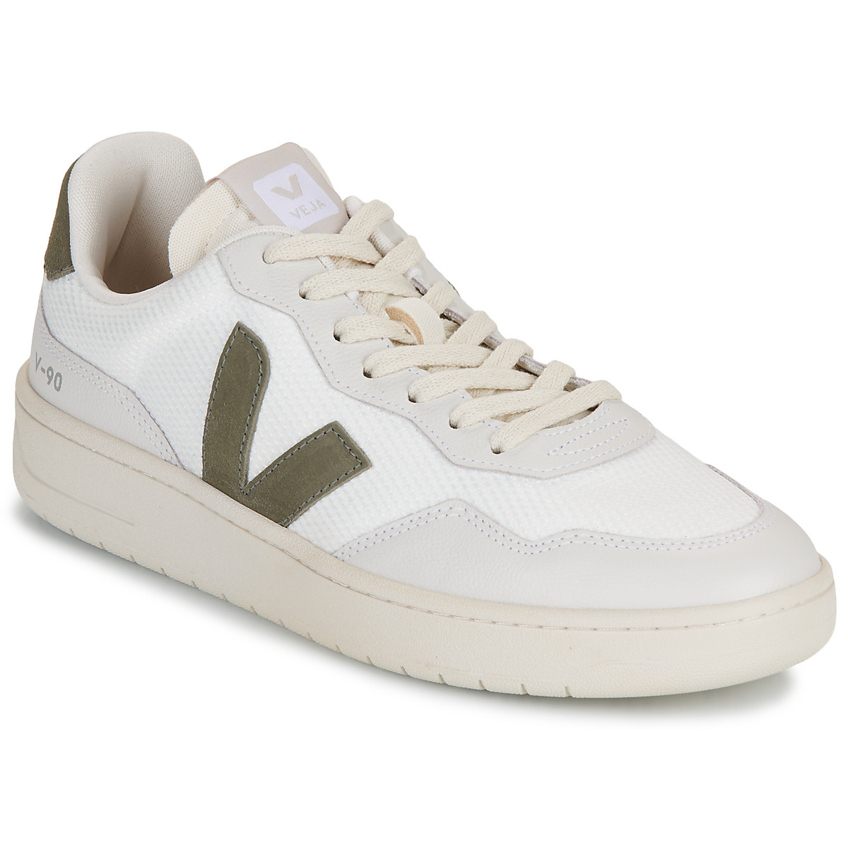 Veja - V-90 - White / Kaki