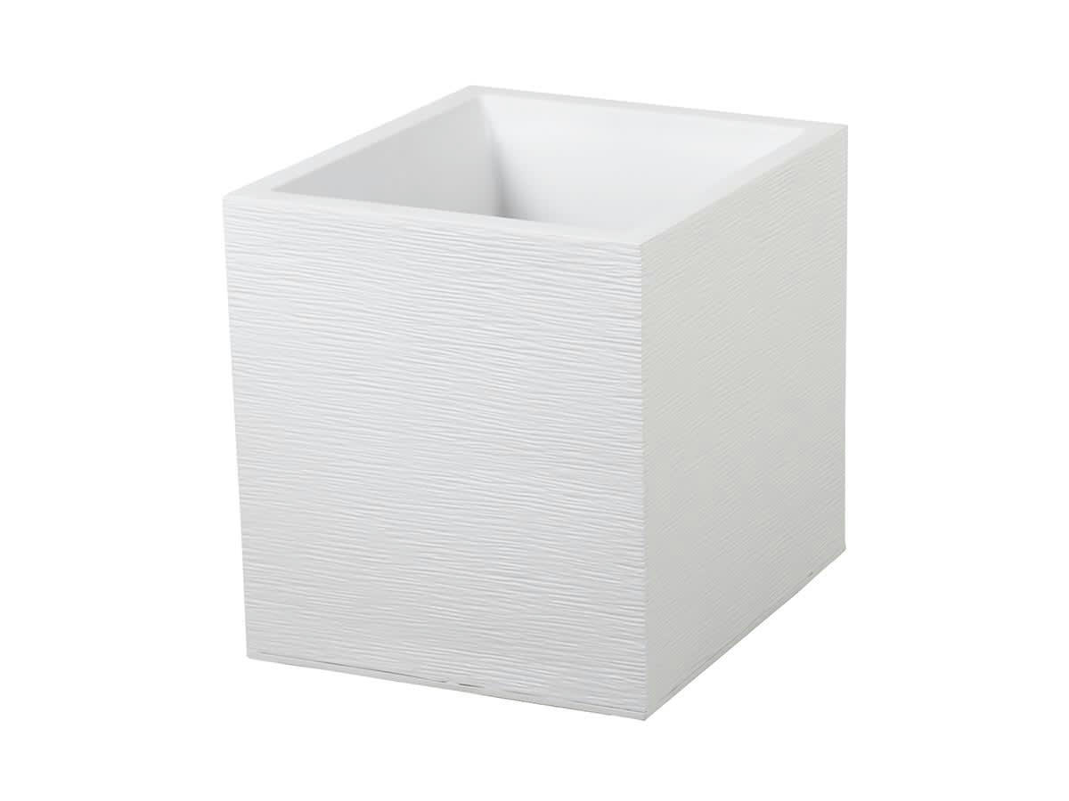 GRAPHIT - Jardinière carrée 40x40x44 cm en polypropylène blanc