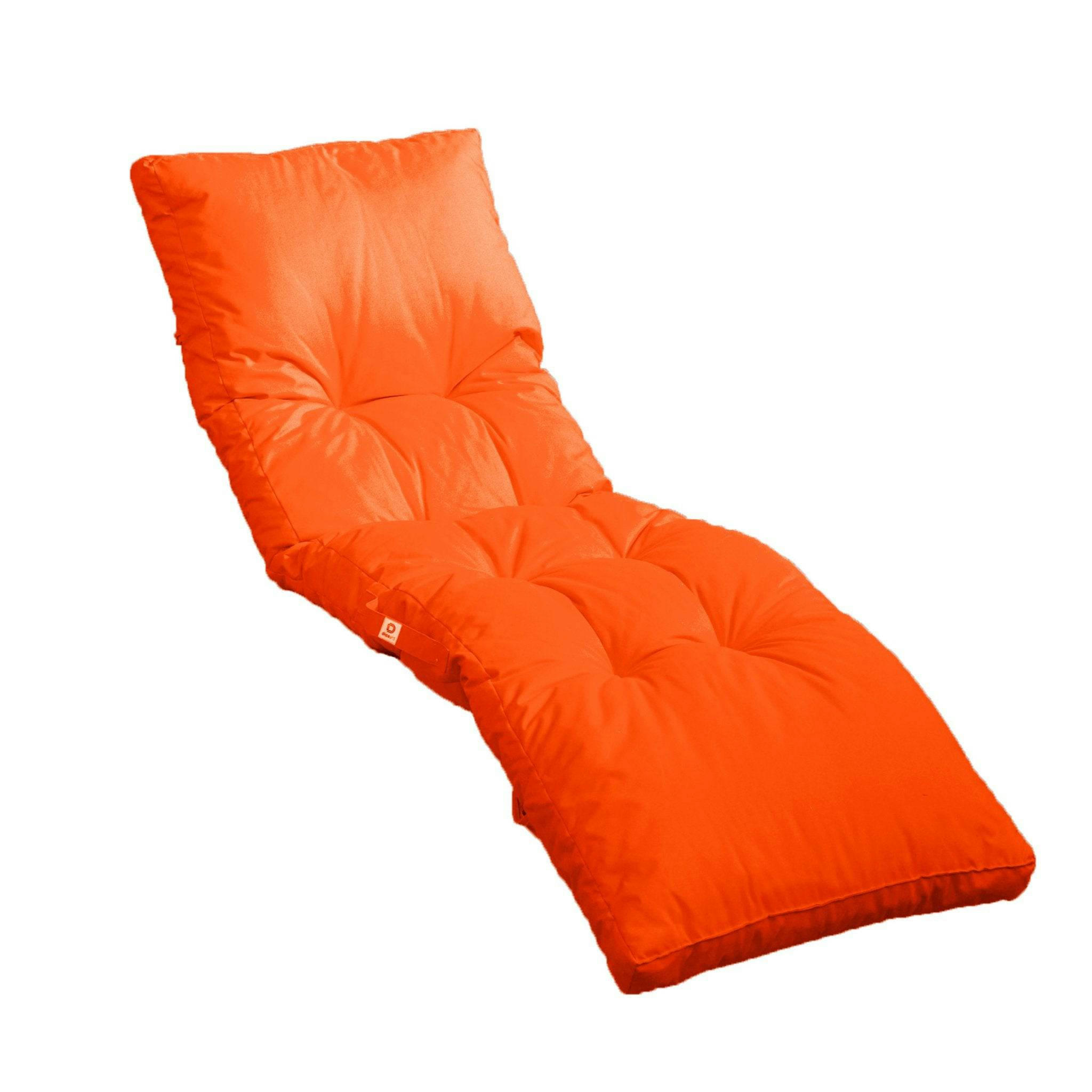 - Coussin pour bain de soleil en polyester 185 x55cm orange
