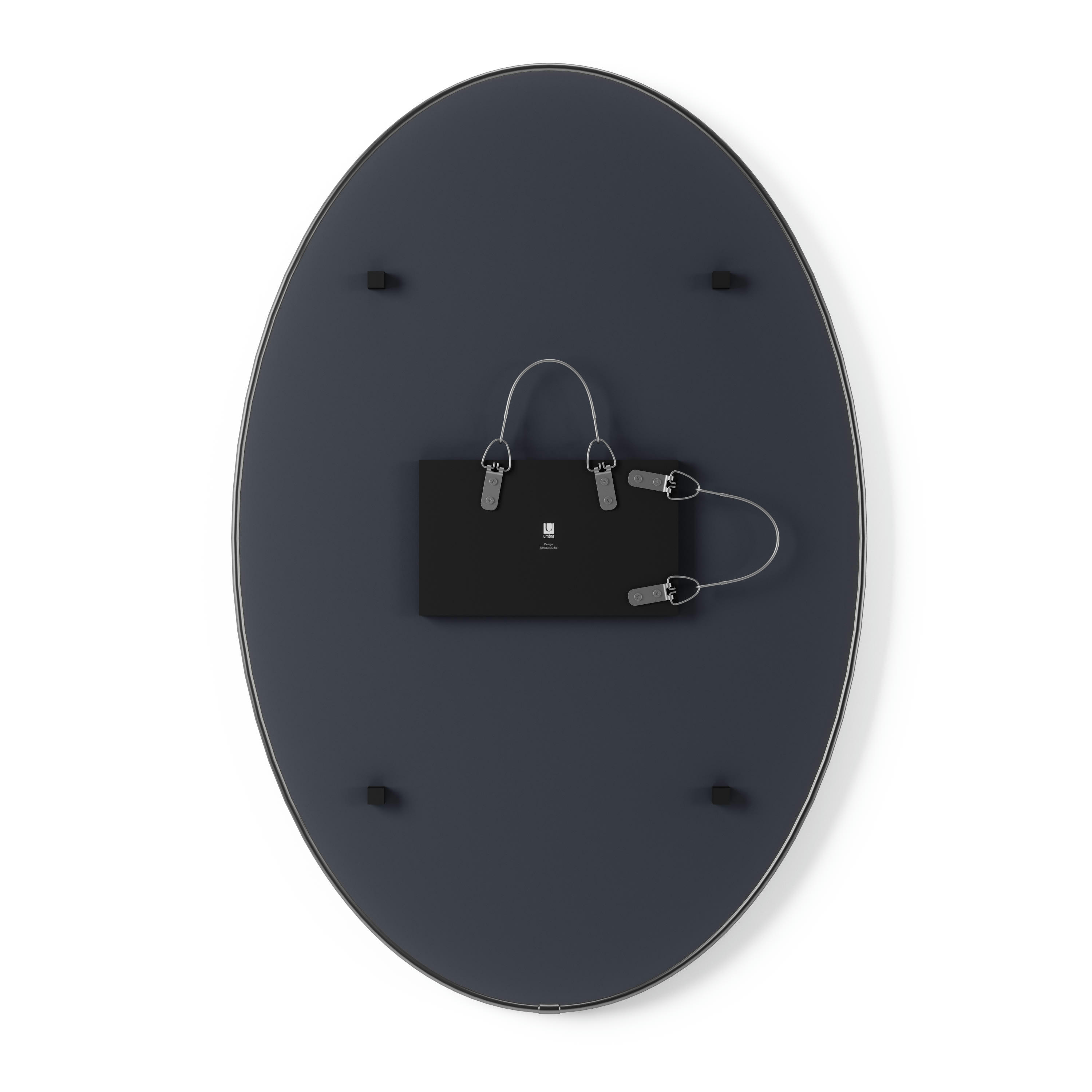 HUBBA - Miroir oval gris 61 × 91 cm