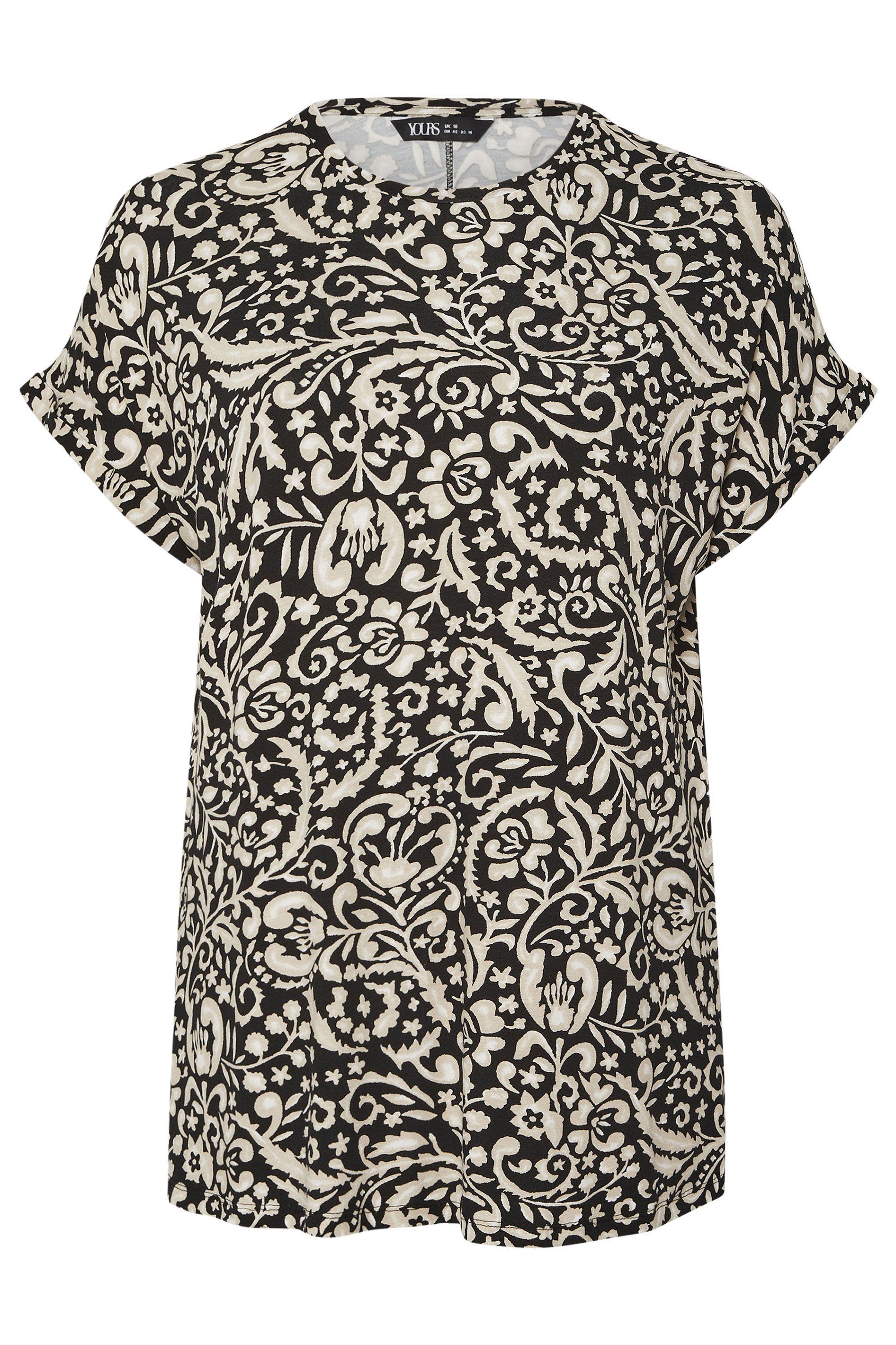 Yours Paisley Drop Shoulder Top