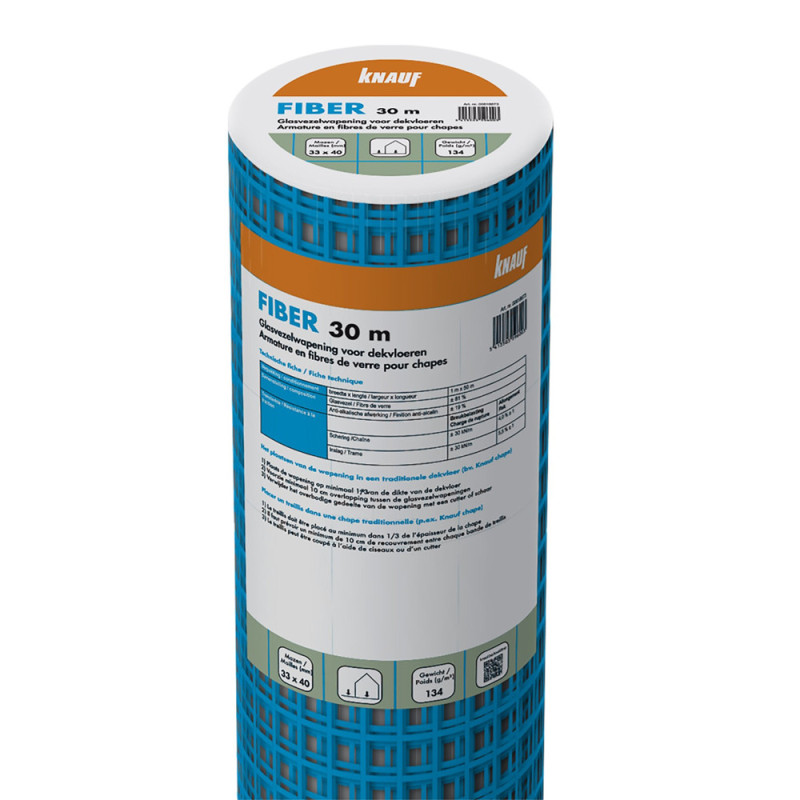 Treillis armé pour chape Fiber 30 x 1 m KNAUF